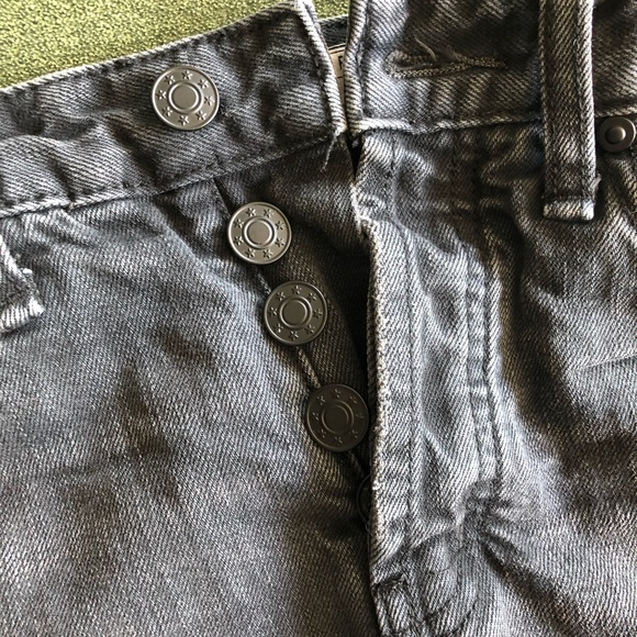 high-quality free people black denim shorts - Picture 3 of 4
